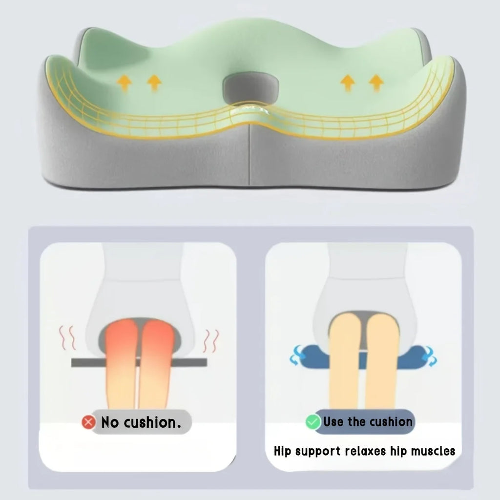 Coussin d’assise ergonomique mémoire de forme