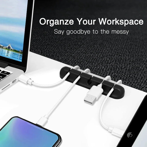 Organisateur de câbles bureau en silicone