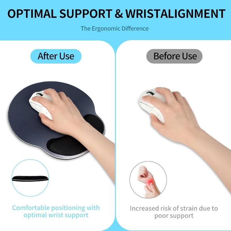 Tapis de souris ergonomique avec repose-poignet