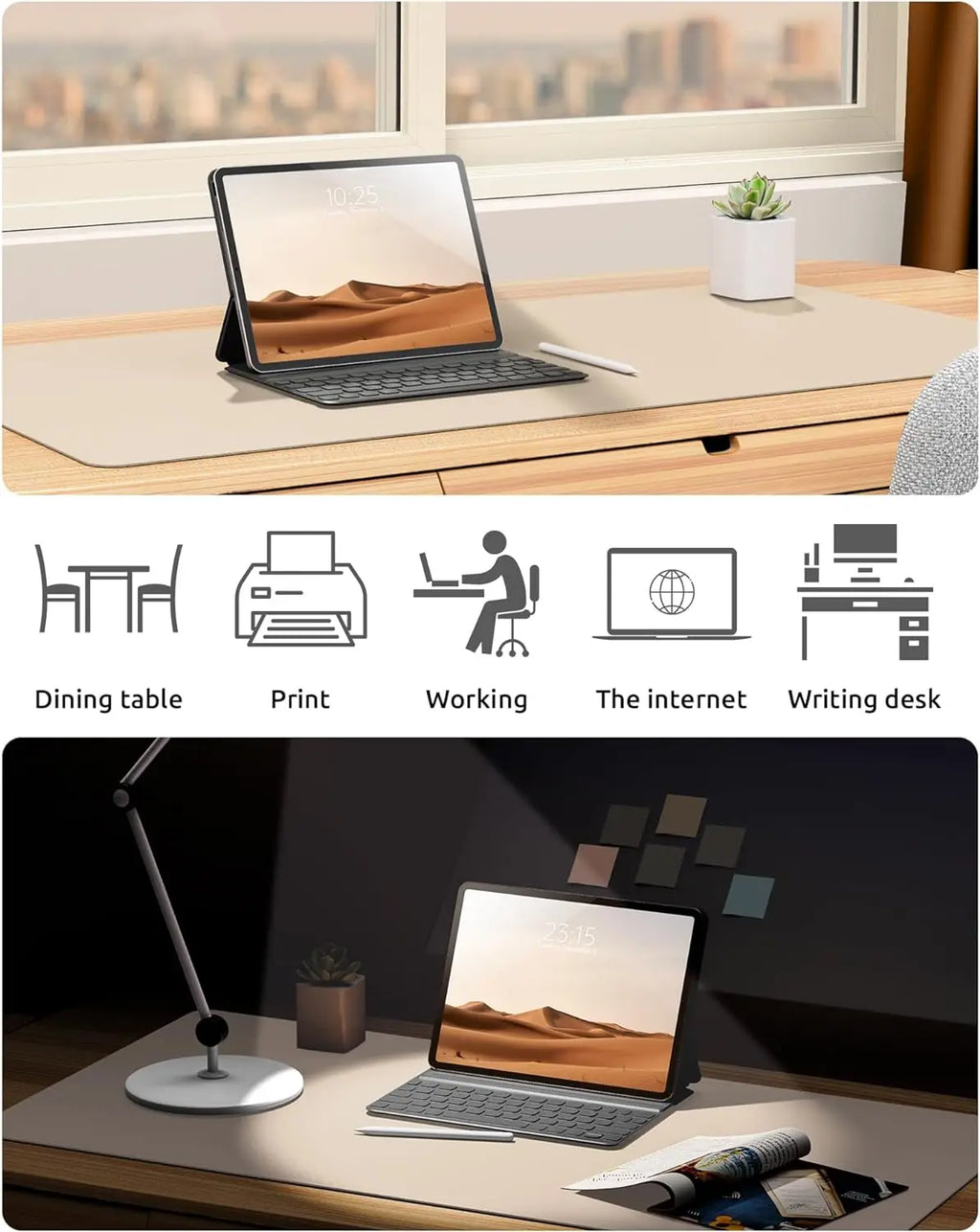 Sous-main de bureau grand format en PU