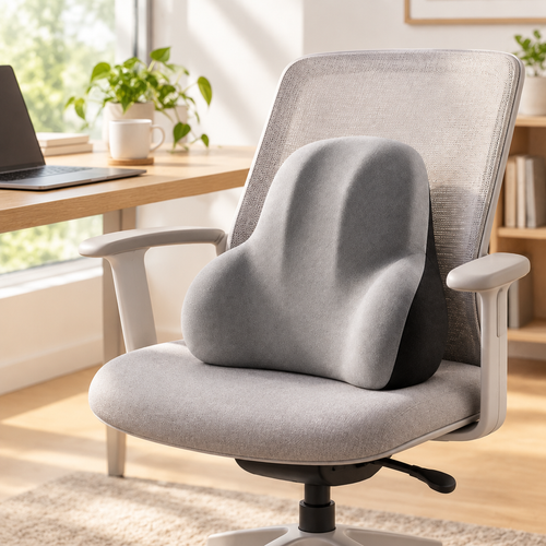 Coussin ergonomique assise et lombaires TEVO – mise en situation sur chaise