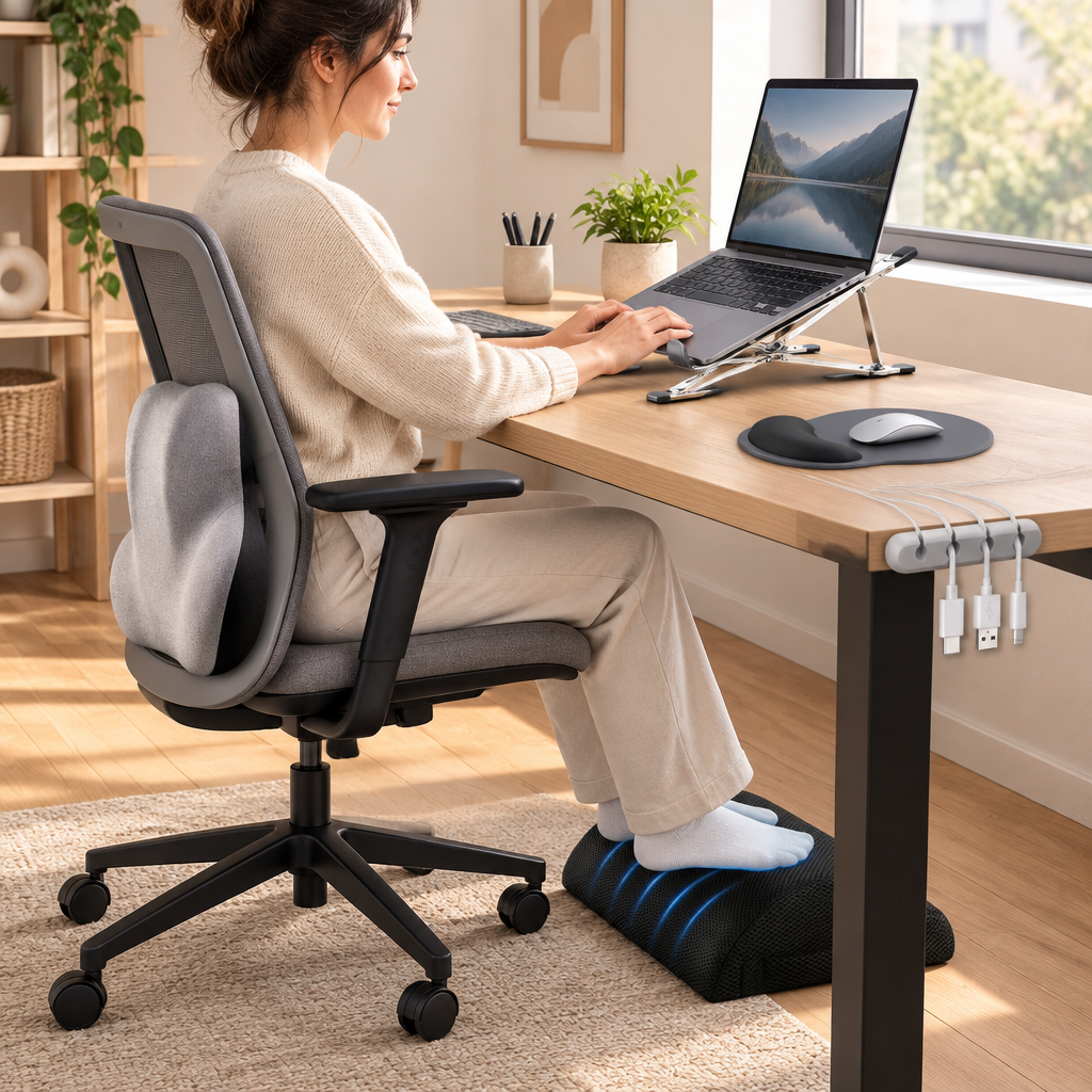 Pack bureau ergonomique complet TEVO – installation complète au bureau