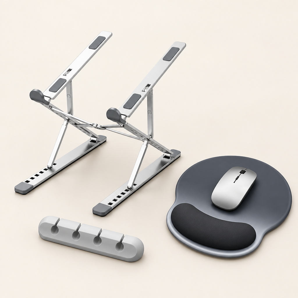 Pack télétravail ergonomique TEVO – contenu du pack