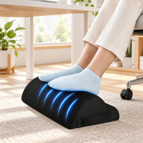 Repose-pieds ergonomique sous bureau TEVO – utilisation au bureau