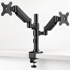 Support double écran TEVO – détail pince et articulations